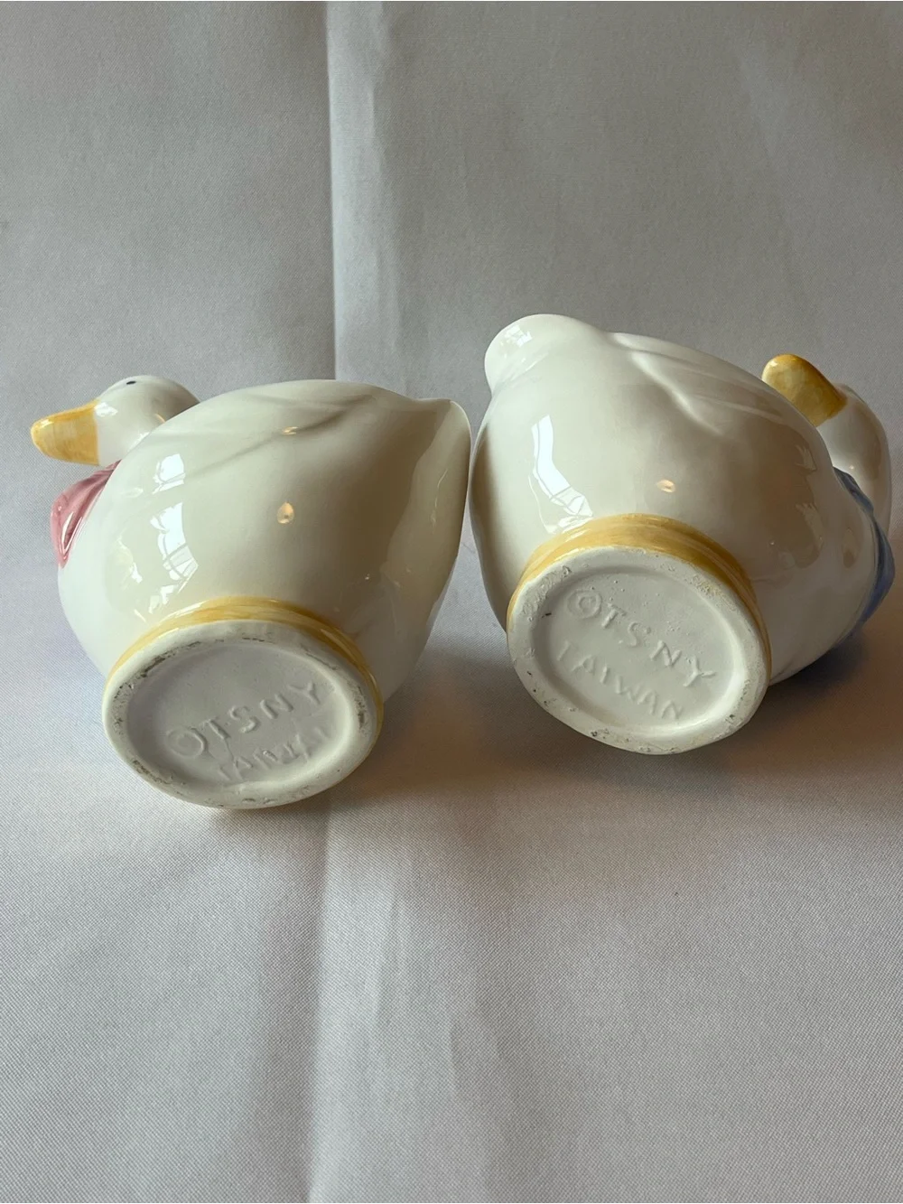 Vintage Ceramic Duck/Goose Creamer and Sugar Set By TSNY